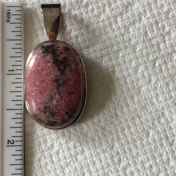 Large Rhodochrosite/Sterling Silver Pendant - Picture 5 of 6